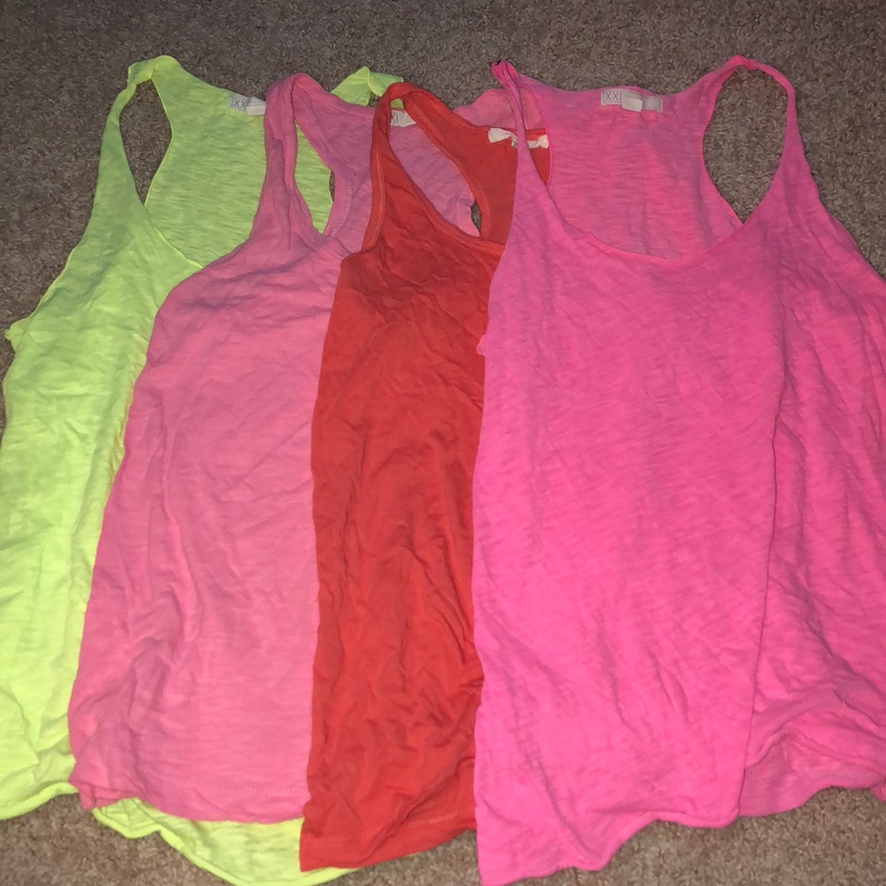 set of 4 racer back tanks